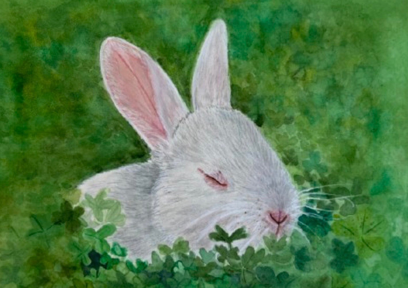 Giclee print- sleeping bunny