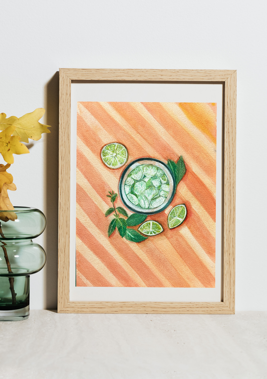 Original watercolour painting - Mojito