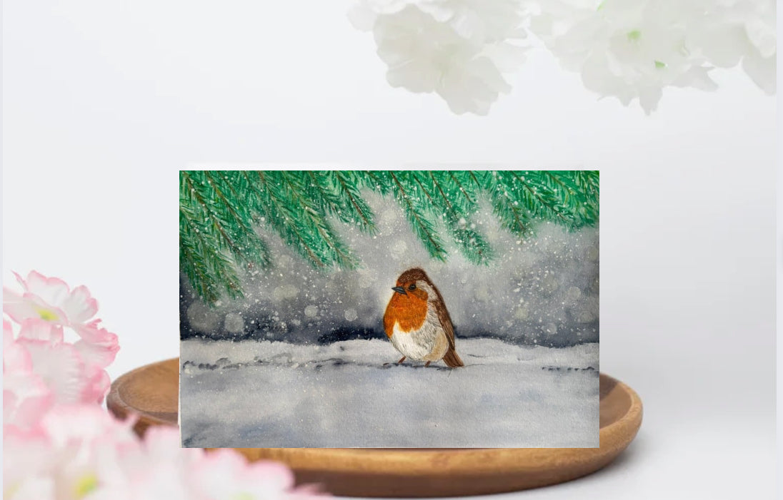 December - robin print