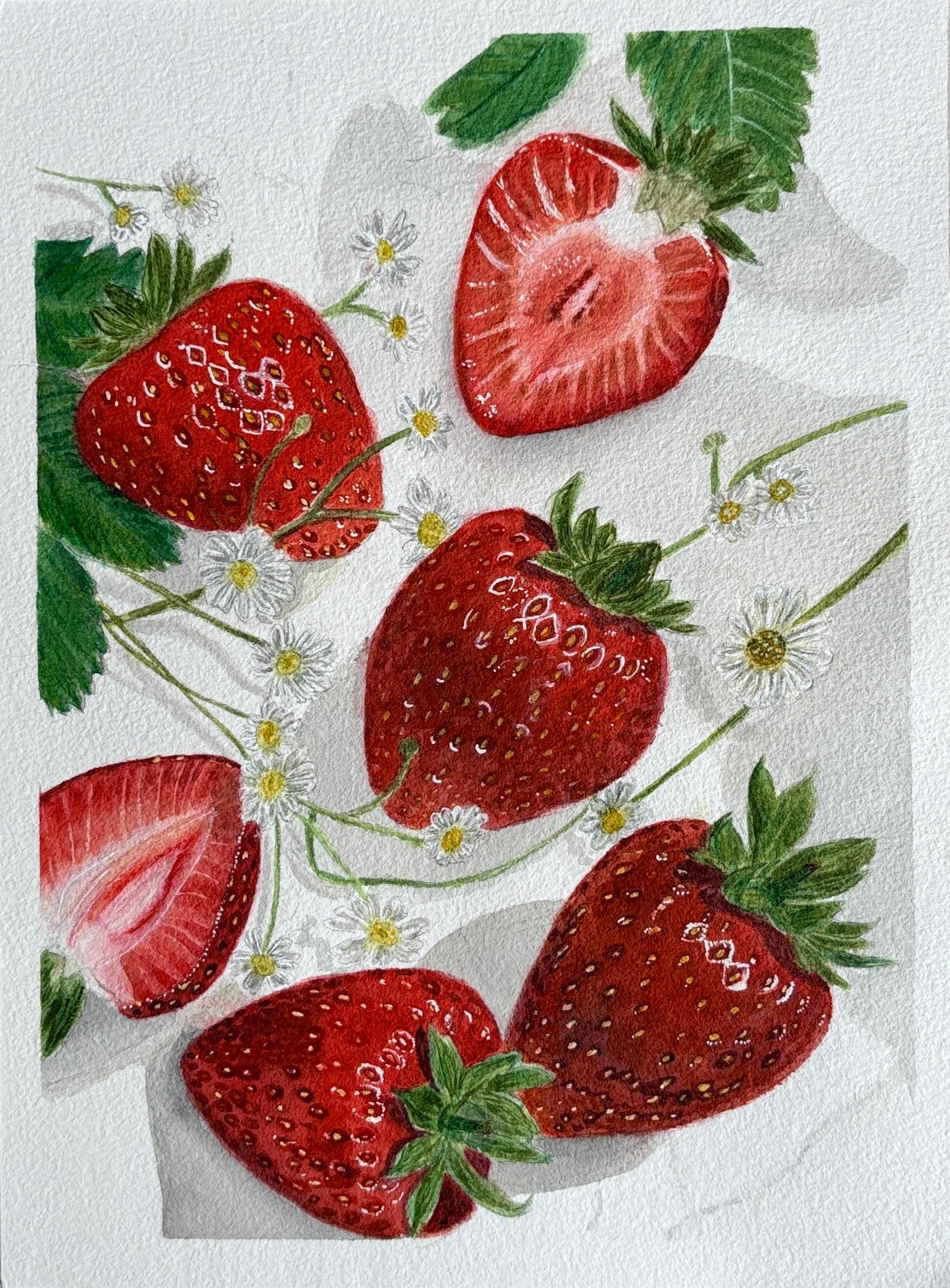 Original Watercolour Painting — Strawberries