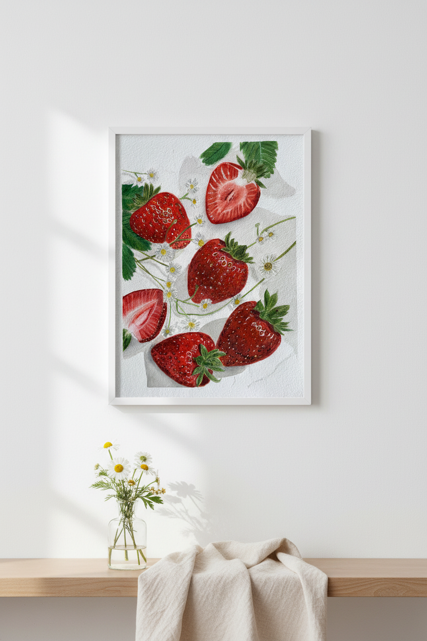 July Strawberries Mockup